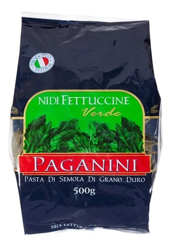 Macarrão Italiano Fettuccini Nidi Verde Paganini 500g