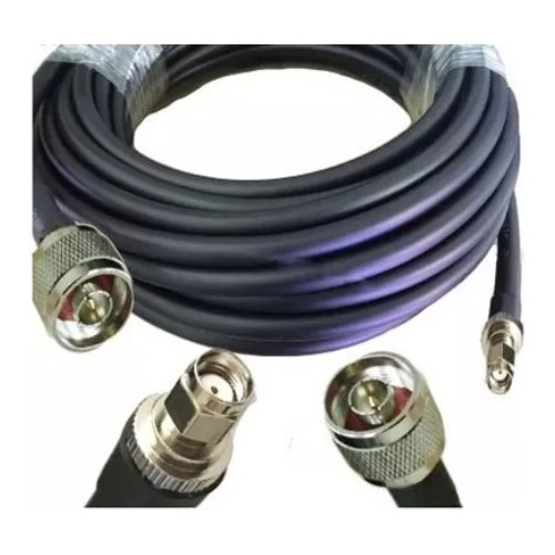 5 Metros Cable Coaxial Lmr400 N Macho Rp Sma Macho