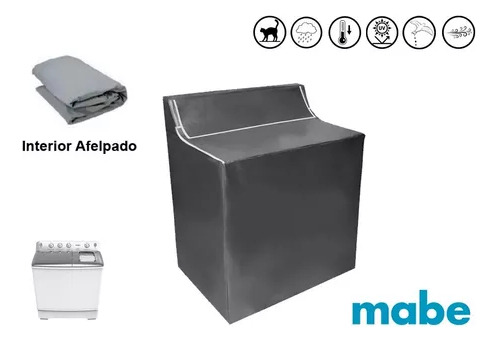 Cobertura De Lavadora Semiautomatica Mabe 18 Kg Doble Tina