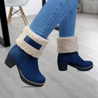 Bota De Invierno Con Piel De Peluche