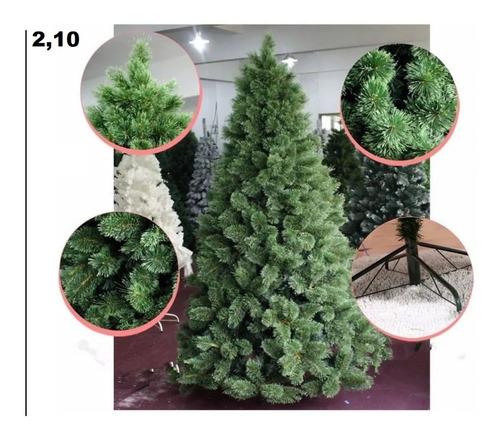 Árvore Pinheiro De Natal Luxo Verde Nevada 2,10m 566 Galhos | Parcelamento  sem juros