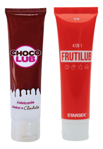 Pack Gel Lubricante Sexo Oral Sabor Frutilla Mas Chocolate 