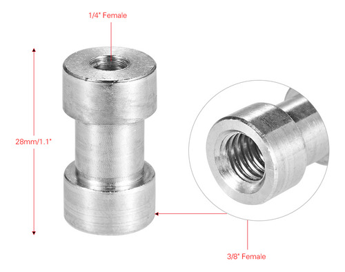 Conjunto De Conversor De Adaptador De Parafuso Rosqueado Par