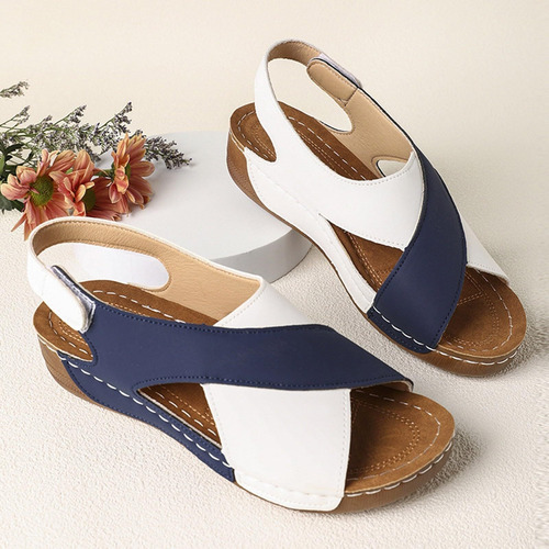 Sandalias Para Mujer Informales 2025 Con Bloques De Color