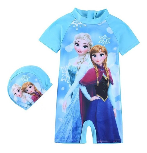 Traje De Baño Niña Frozen Elsa Y Anna 