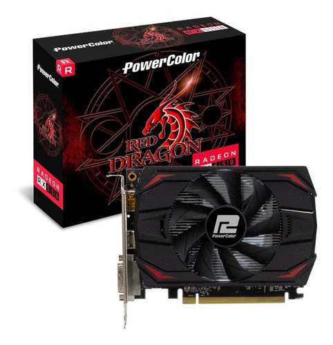 Placa De Video Amd Rx 550 4gb Powercolor Redragon Open Box