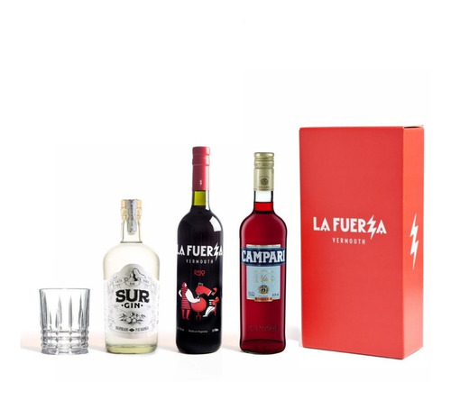 Imagen 1 de 4 de Caja Negroni By La Fuerza Con Vaso De Diseño