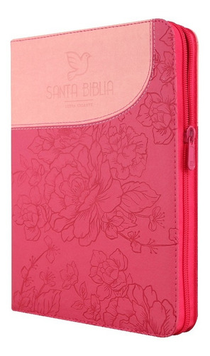Imagen 2 de 5 de Biblia Reina Valera 1960 Letra Gigante Cierre Índice Rosa Qr