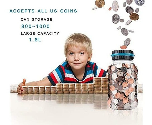 Alcancía Megac Digital Coin Big Piggy Bank - Pantalla Autom