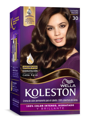 Tintura Wella Koleston Kit Permanente Castaño Oscuro 30