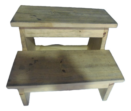 Banqueta Escalera Madera Pino 24 Cm - Ideal Para Tu Hogar Madera Pino (Usado)