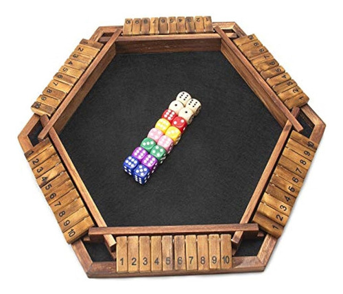 Juego De Dados Shut The Box De 1 A 6 Jugadores, Mesa De Made