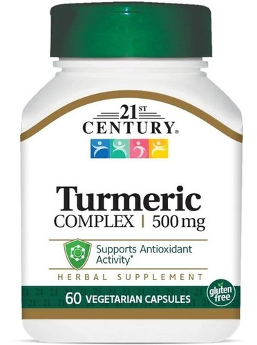 21st Century Complejo De Cúrcuma Turmeric 60 Veg Caps 500mg