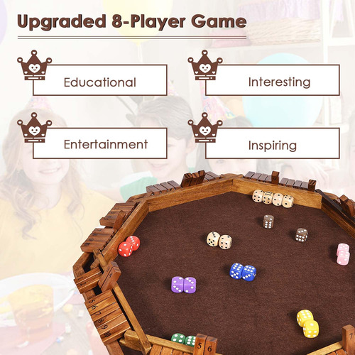 Juego De Dados Vamslove Shut The Box Para 8 Jugadores