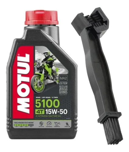 Aceite Motul 5100 15w50 Litro + Cepillo Limpiador De Cadenas