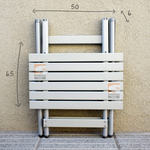 Imagen 6 de 10 de Mesa Plegable Ratona 100% Aluminio 60x50 Calidad Premium