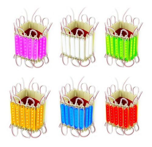 20 Módulos 6 Led 5050 Tipo Chip