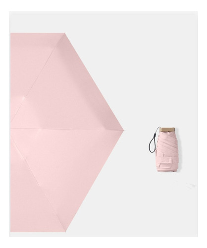 Miniparaguas Para Bolso Con 6 Costillas Resistente Al Vien Color Rosa