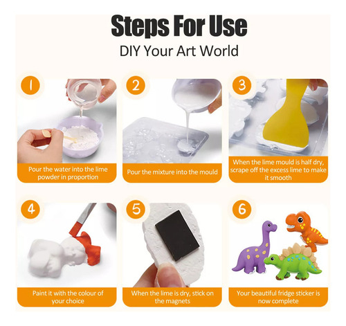 Cyz Pintura De Yeso De Dinosaurio Para Niños