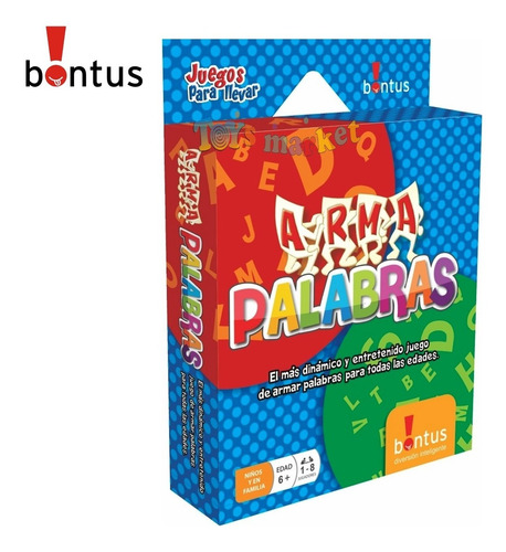 Imagen 2 de 5 de Juego De Cartas Infantil Bontus Para Llevar Juegos De Mesa