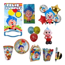 Comprar Plim Plim Paq Fiesta Articulos Cumpleaños Temática 20 Niños Multicolor Impreso Payaso Plim