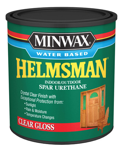 Minwax - Capa De Uretano Al Agua Helmsman, Cuarto De Galon,