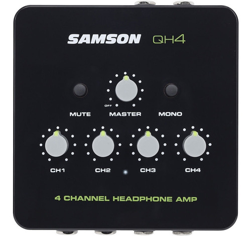 Amplificador De Auriculares Samson Qh4 De 4 Canales 