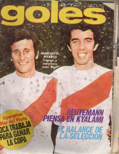 Revista Goles 1463 1 Feb 1977 Marchetti Pitarch River Menott