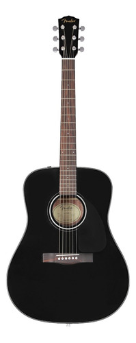 Guitarra acústica Fender Classic Design CD-60 para diestros black brillante