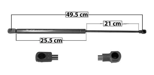 1 Amortiguador Cofre Izq O Der Spart Polo Volkswagen 03/07