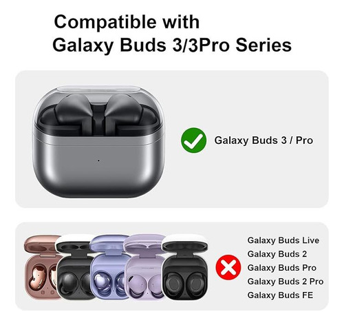 - 2pcs Funda De Silicona Para Samsung Galaxy Buds3/3pro Case