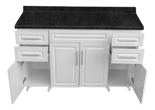 Mueble De Cocina Blanco Con Cubierta Postformada N 150x51cm