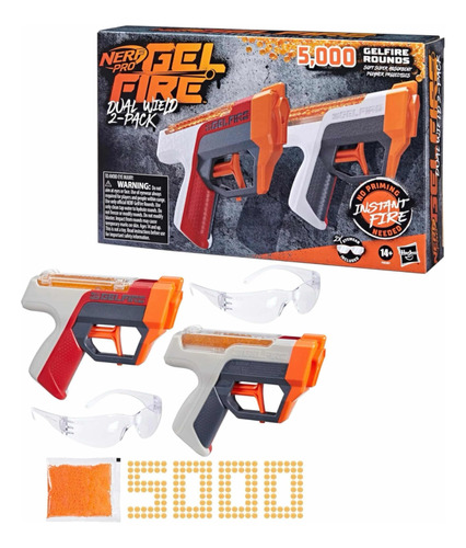 Pistola De Hidro Gel Nerf Pro Gel Fire 2pistolas+2par Gafas