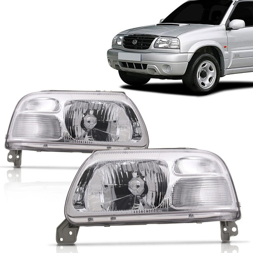 Farol Grand Vitara 1999 2000 Foco Simples Cromado