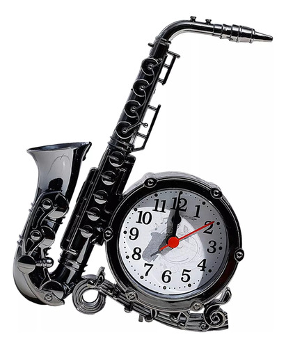 Reloj Despertador Con Forma De Saxofón, Reloj De Mesa Vintag