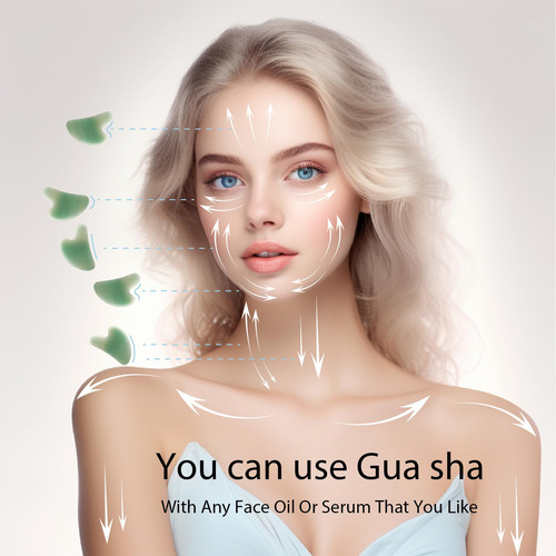 Gua Sha Facial De Jade Para Cuidado De La Piel