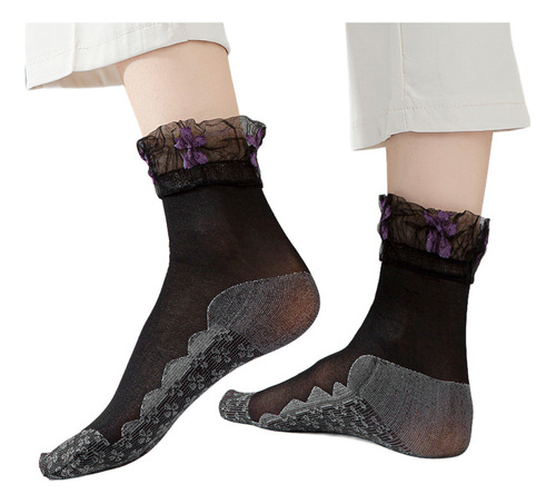Calcetines, Medias, Portátiles, Decoración De Encaje Ultrafi