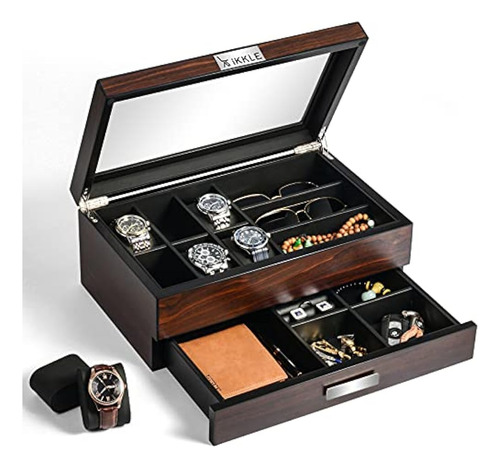 Organizador De Caja De Reloj Para Hombres, Joyero De Reloj D