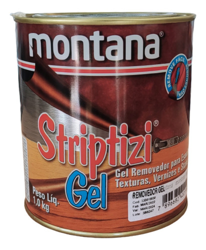Removedor De Tinta Gel Striptizi Montana 1kg
