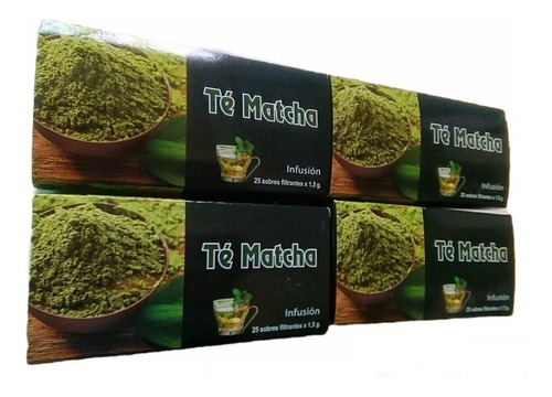 2 Caja Té Verde Matcha 50 Bolsitas