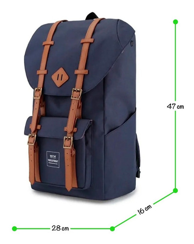 Imagen 2 de 9 de Mochila Himawari Okta 21 Litros Con Usb