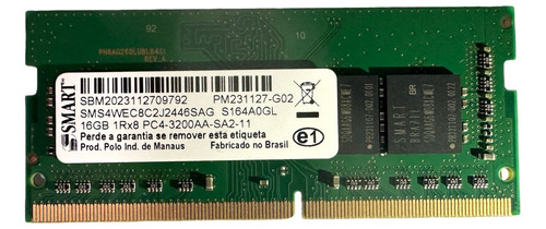 Memória 16gb Ddr4 Para Notebook Vaio Fe15 Vjfe52f11x 3200mhz