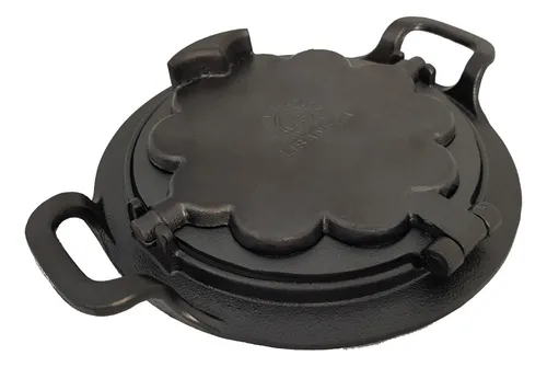 comprar Forma Pra Fazer Waffle Alça Ferro Fundido Fogão A Lenha 24cm