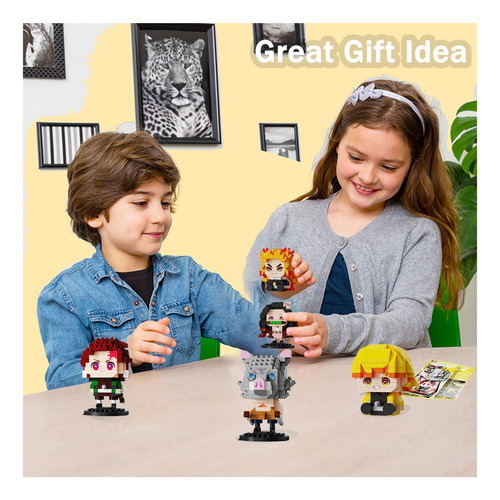 Conjunto De Edificios De Figuras Con Temática De Anime De 5,