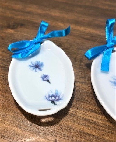 Kit 3 Mini Bandeja Porcelana Porta Anel Natal