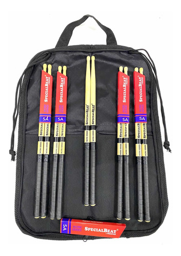 Kit Baqueta 5 Par 5a Specialbeat By Prostick Usa+bag Brinde