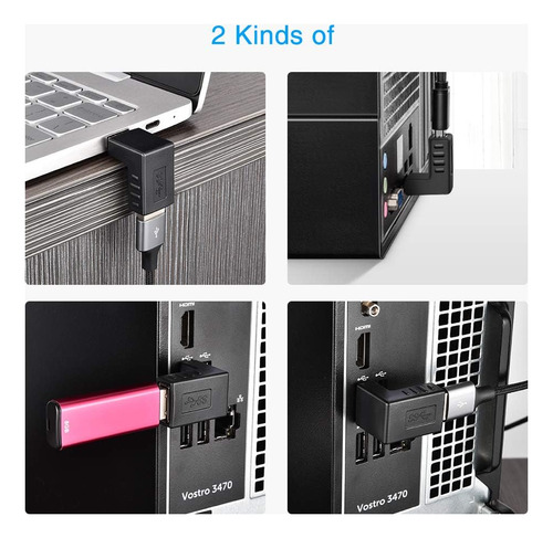 Adaptador Usb 3.0 De 90 Grados Conector Ángulo Recto Paquete
