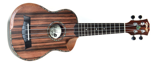 Ukulele Seizi Bora Bora Crush Soprano Acústico Ebony Com Bag