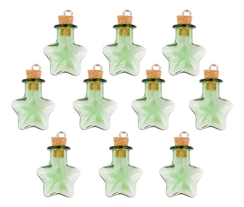10pcs Mini Small Jars Vial Cork Botellas De Diy Colgante