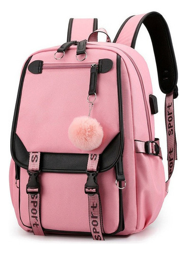 Mochila Usb Kawaii De Moda Juvenil De Estilo Coreano .